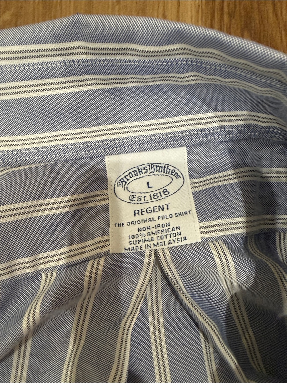 Brooks Brothers Regent Men's Blue Stripe Shirt